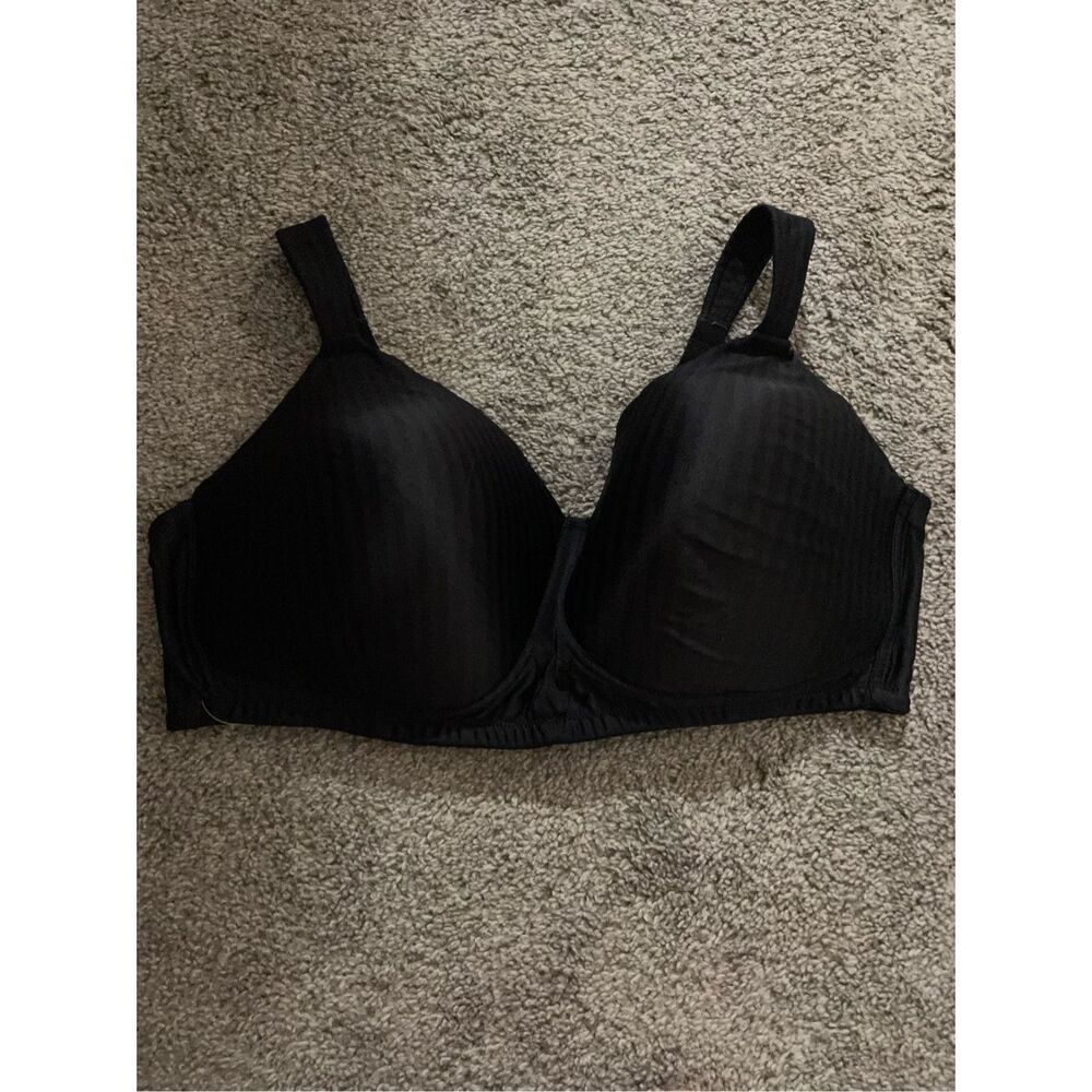 Playtex Black Adjustable Strap T Shirt Bra Size 44D